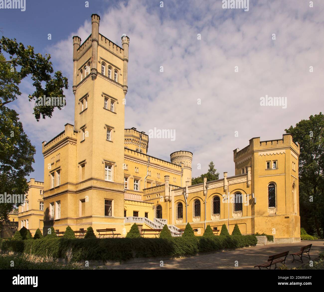 Castle of Narzymski family near Jablonowo Pomorskie.  Poland Stock Photo
