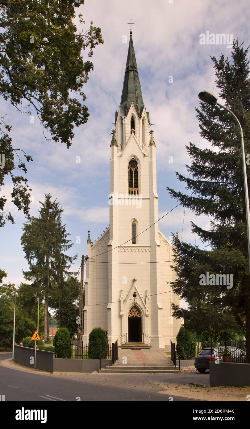Church of St. Wojciech in Jablonowo Pomorskie.  Poland Stock Photo