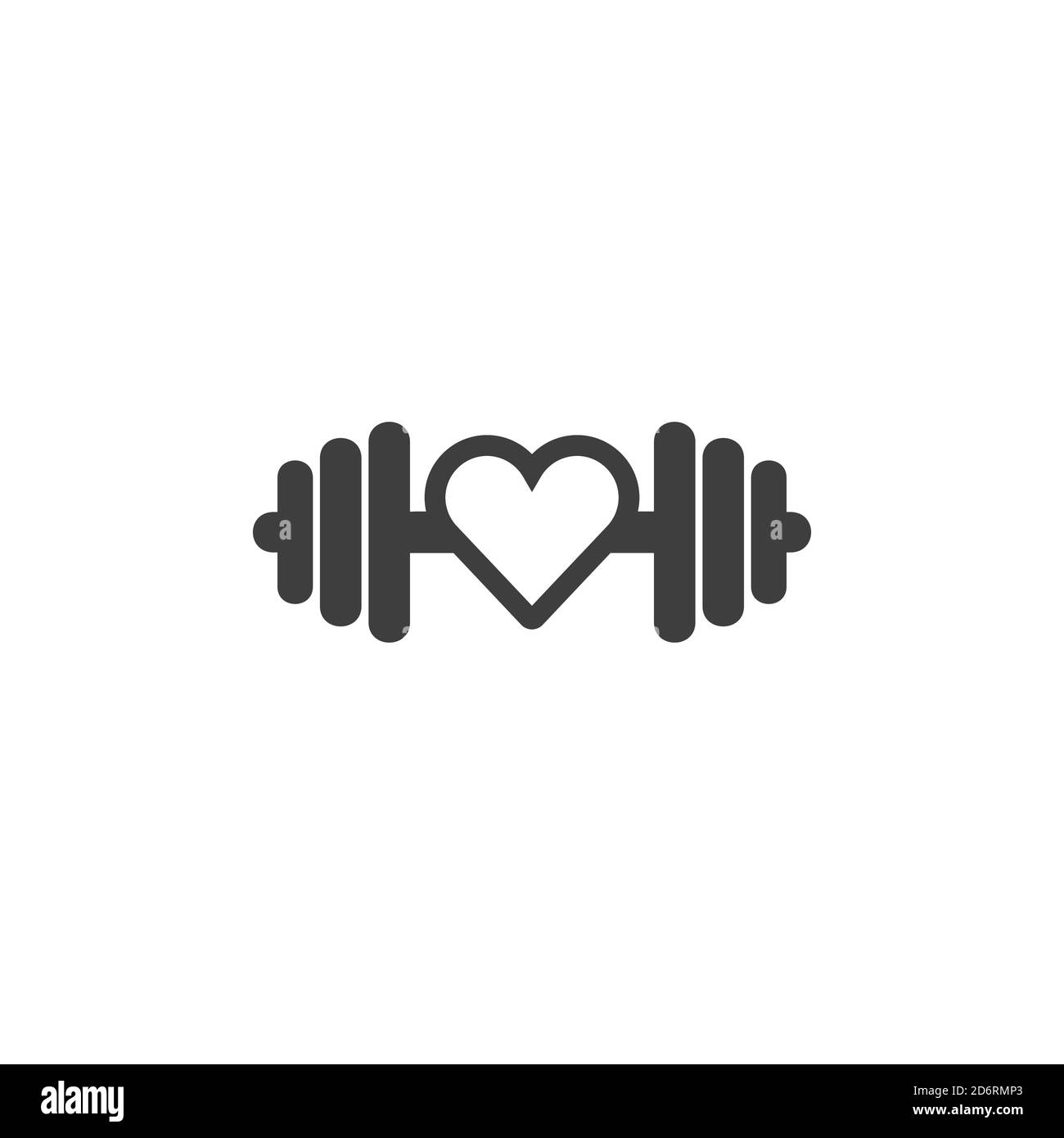 I love gym logo icon, fitness center, dumbell and heart. health care  concept. Stock vector illustration isolated on white background Stock  Vector Image & Art - Alamy