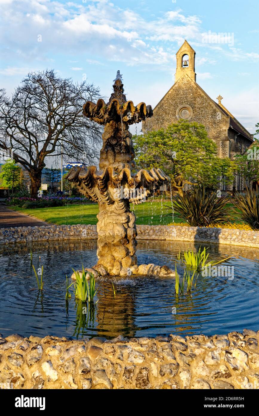 Forbury Gardens in a sunny day, Reading, United Kingdom - 16th of April 2020 Stock Photo