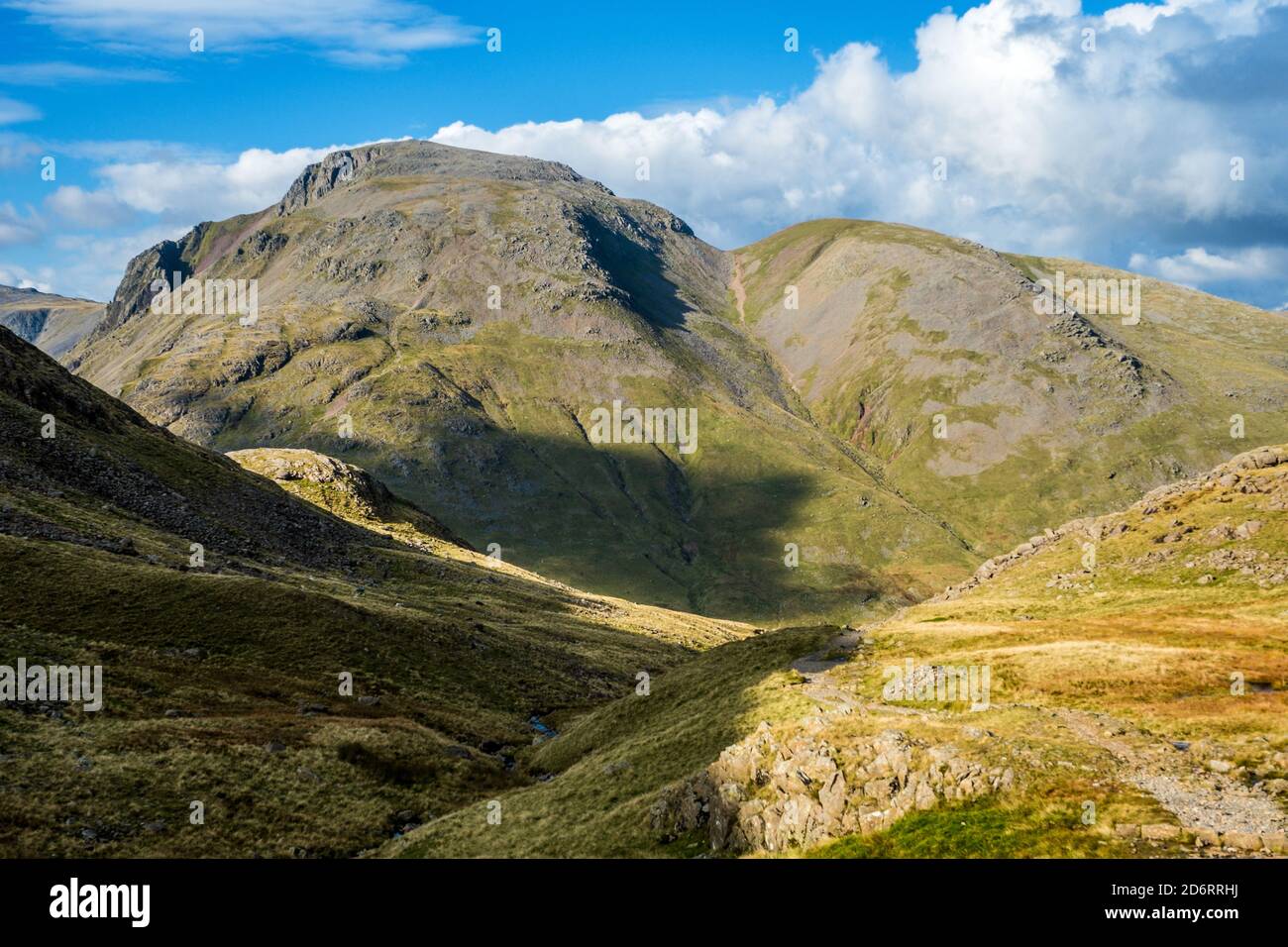 Great Gable and Green Gable separated by Windy Gap, Lake District