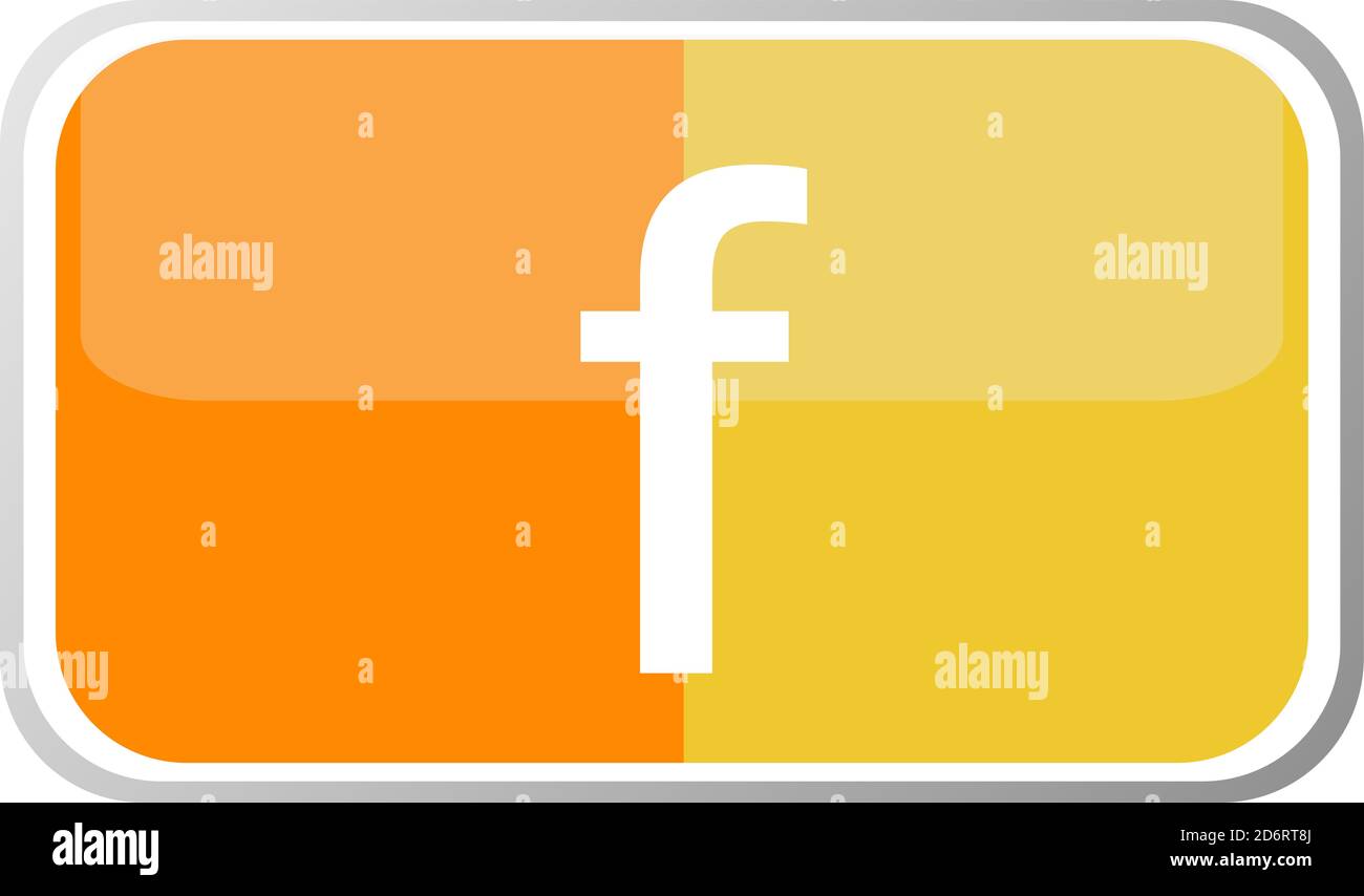 letter F in the web button. web icon logo design template elements ...