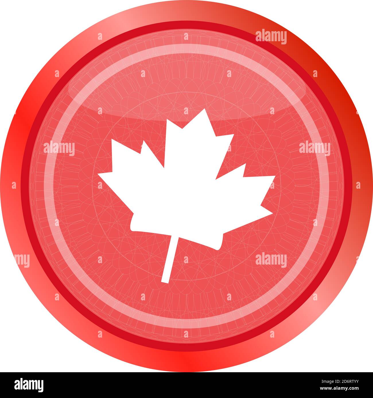 mapple leaf icon glassy web button . Flat sign isolated on white ...