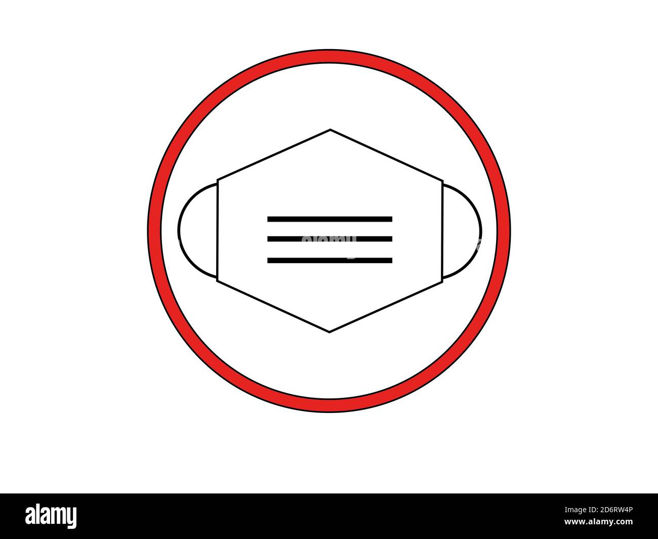 Mask protection vector icon on white background Stock Photo - Alamy