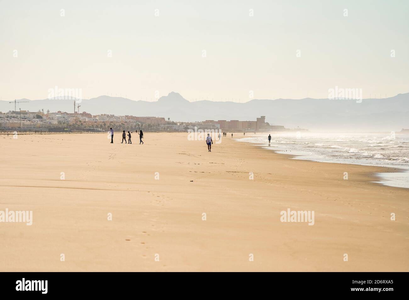Tarifa beach, Playa de los Lances, natural beach environment, Cadiz, Costa de la Luz, Andalucia, Spain. Stock Photo