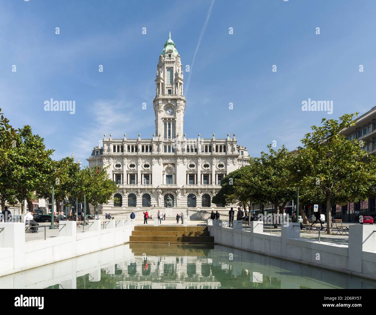 The city hall. City Porto (Oporto) at Rio Douro in the north of Portugal. The old town is listed as UNESCO world heritage. Europe, southern Europe, Po Stock Photo