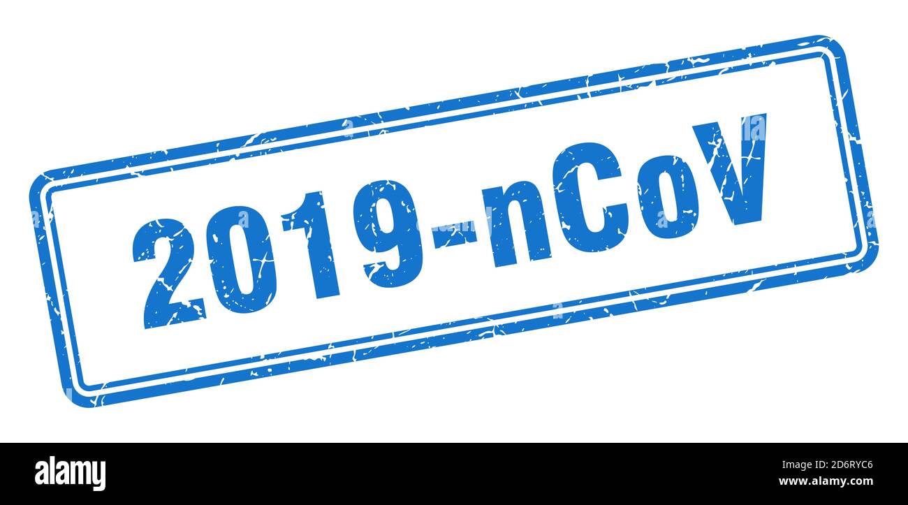 2019-ncov stamp. square grunge sign isolated on white background Stock ...