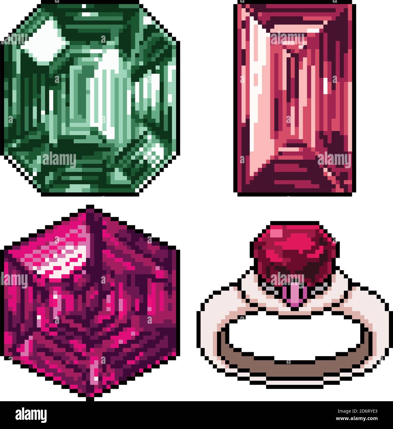 Pixel jewelry Stock Vector Images - Alamy