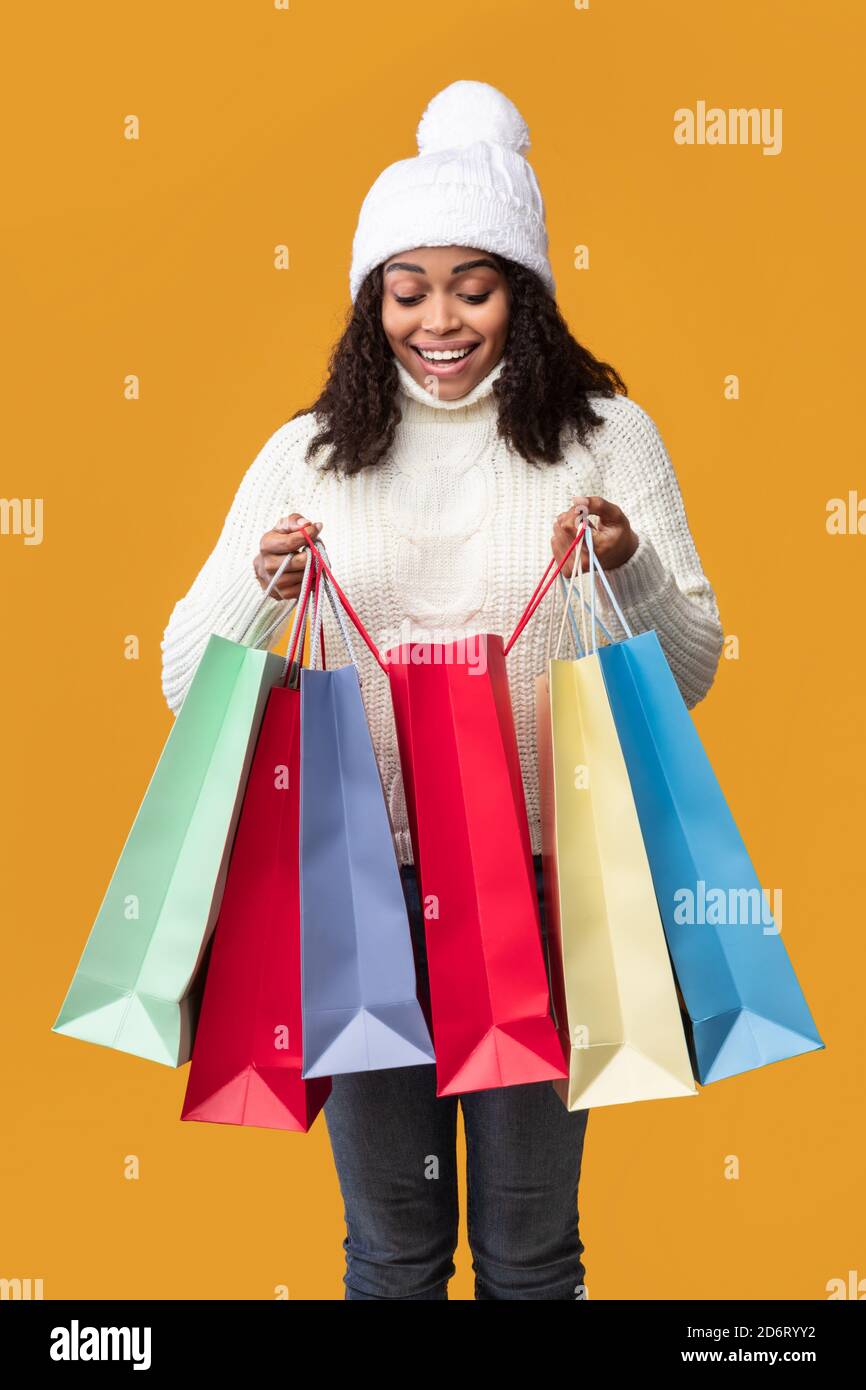 Lady with shopping bags hotsell