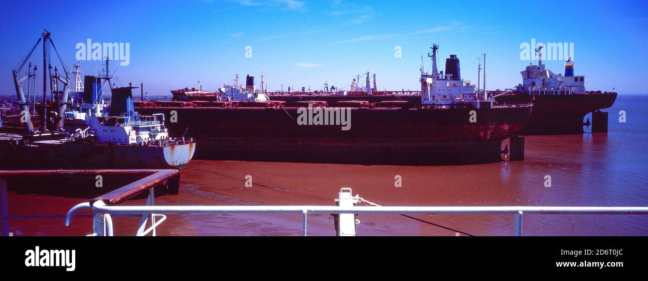 Alang Shipbreakers Stock Photo