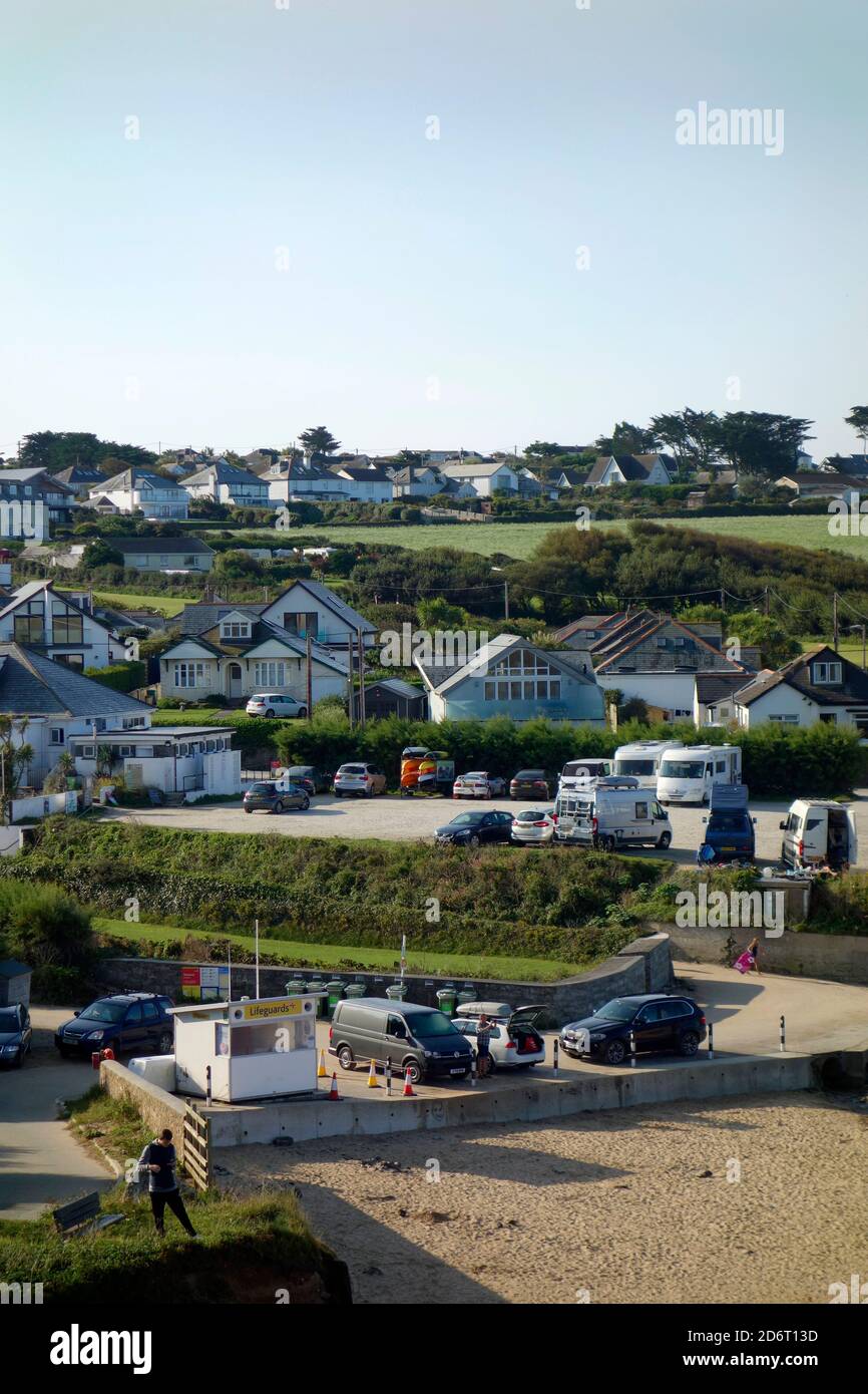 Trevone Village and Bay, North Cornwall, England, UK In September Stock