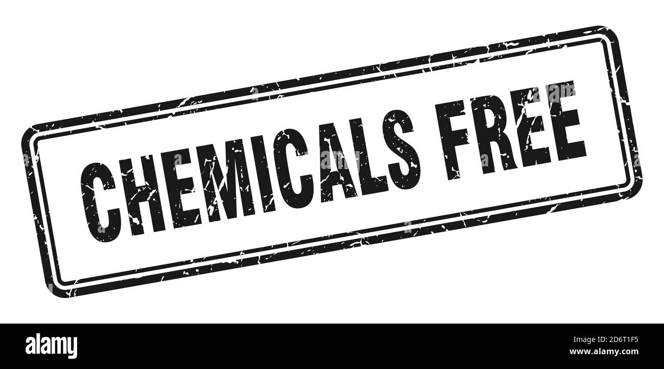 chemicals free stamp. square grunge sign isolated on white background Stock Vector Image & Art