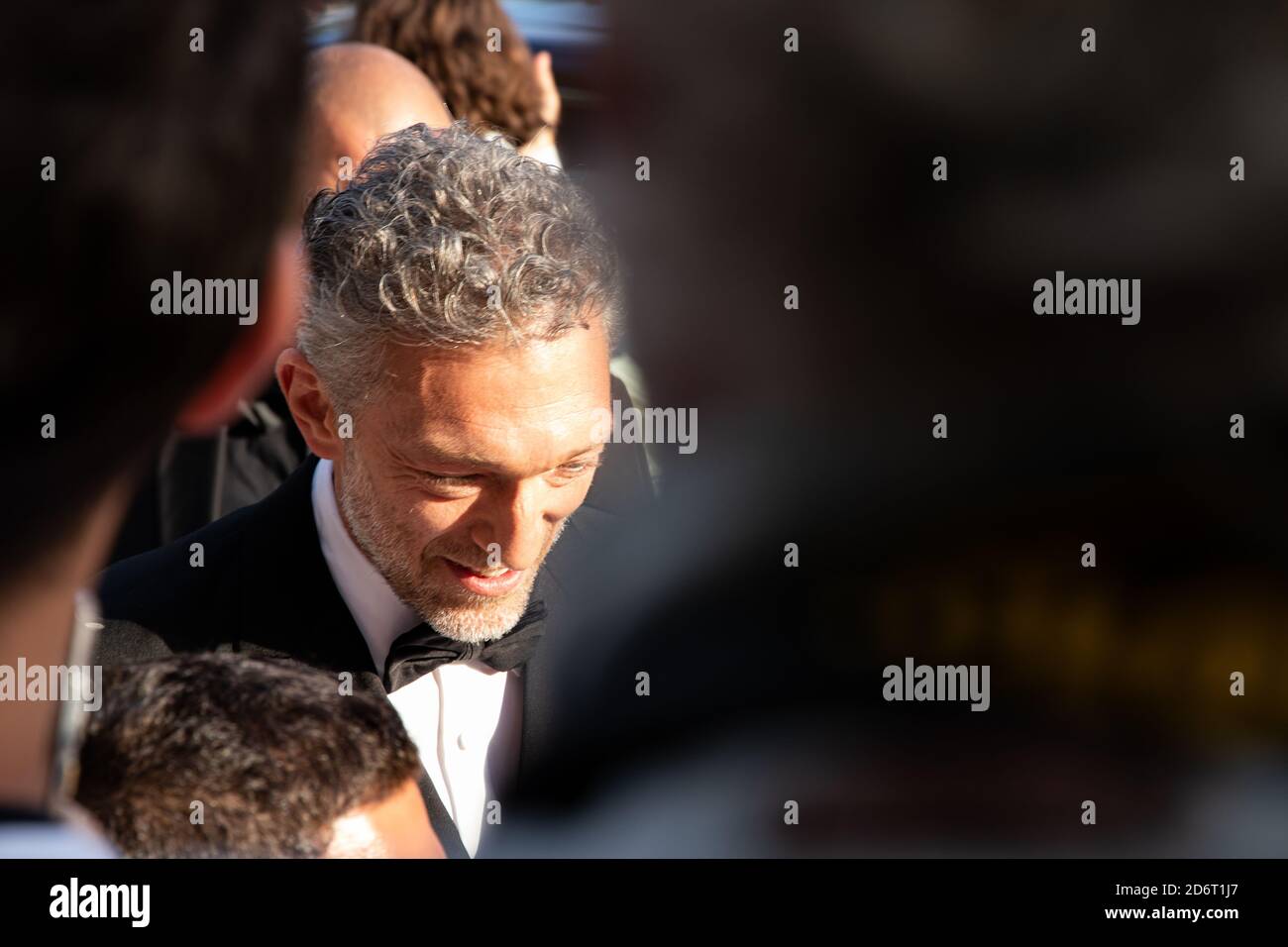CANNES, FRANCE - May 25, 2019: Vincent Cassel takes photos with fans and signs autographs Stock Photo