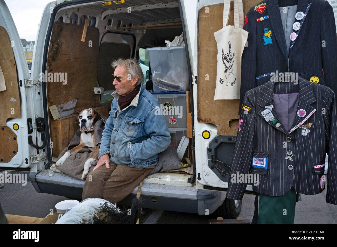 The car boot sale at Brighton Marina Stock Photo Alamy