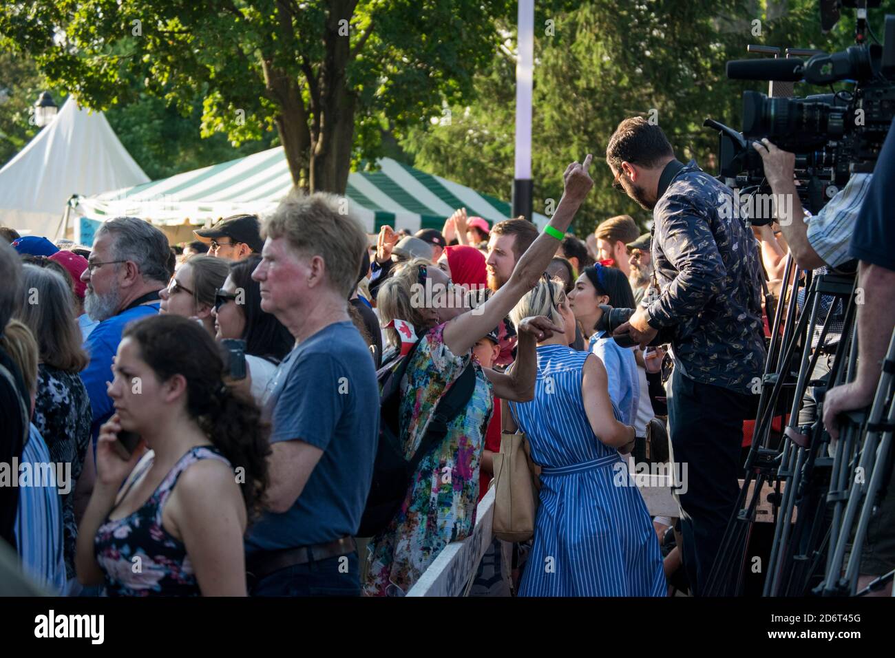 Sunfest London Ontario Festival with live performers from around the globe and appearances from Justin Trudeau of the Liberal Party Stock Photo