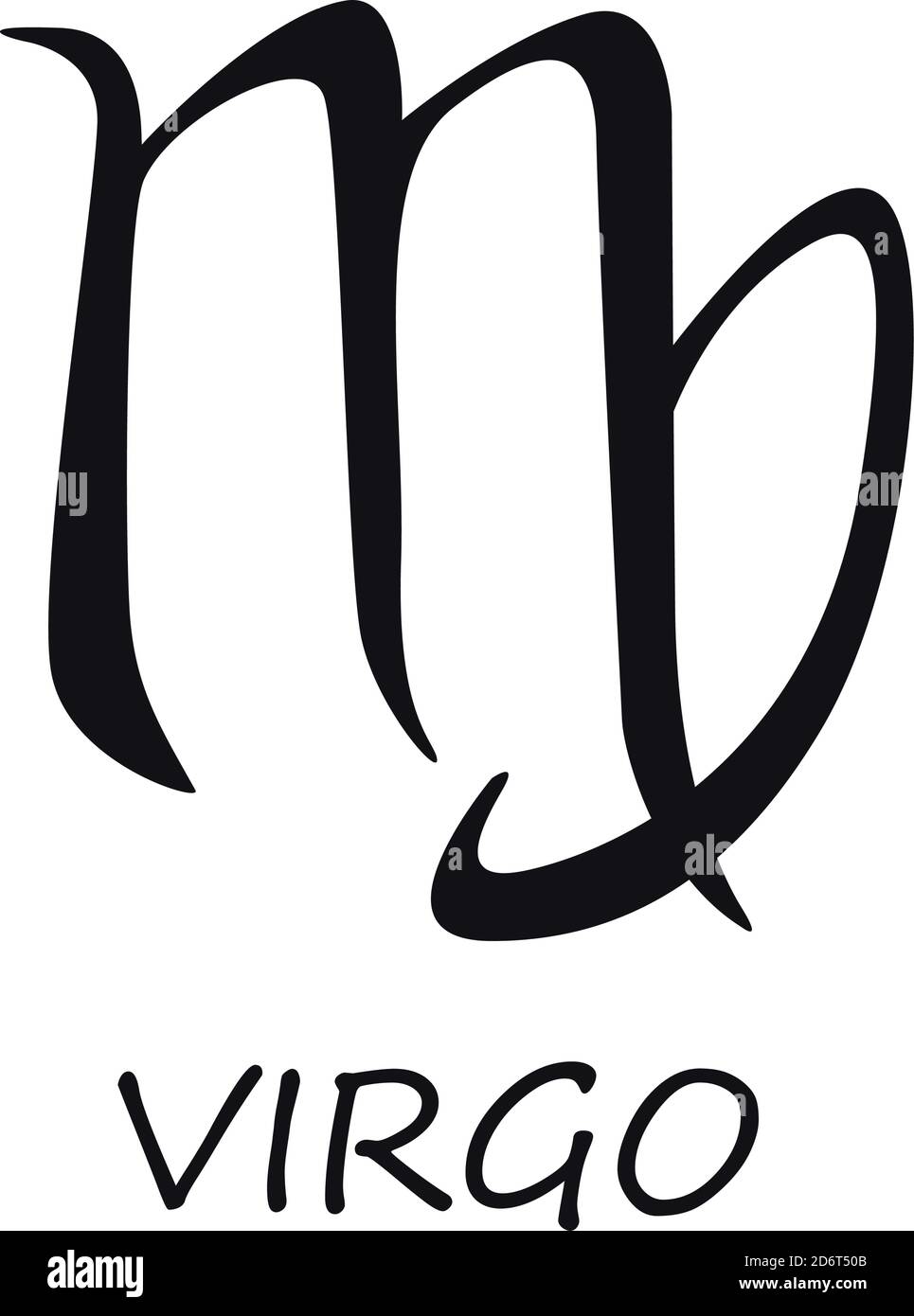 Virgo zodiac sign black vector illustration Stock Vector Image & Art ...