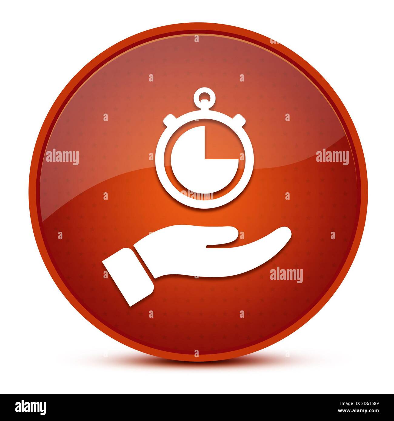 Hand stopwatch aesthetic glossy brown round button abstract
