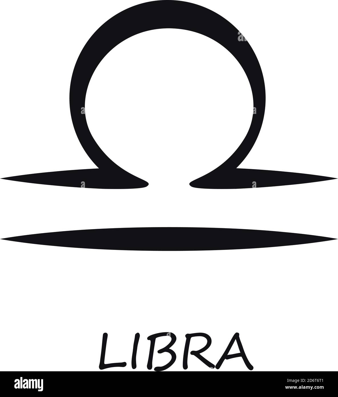 Libra zodiac sign black vector illustration Stock Vector Image & Art - Alamy
