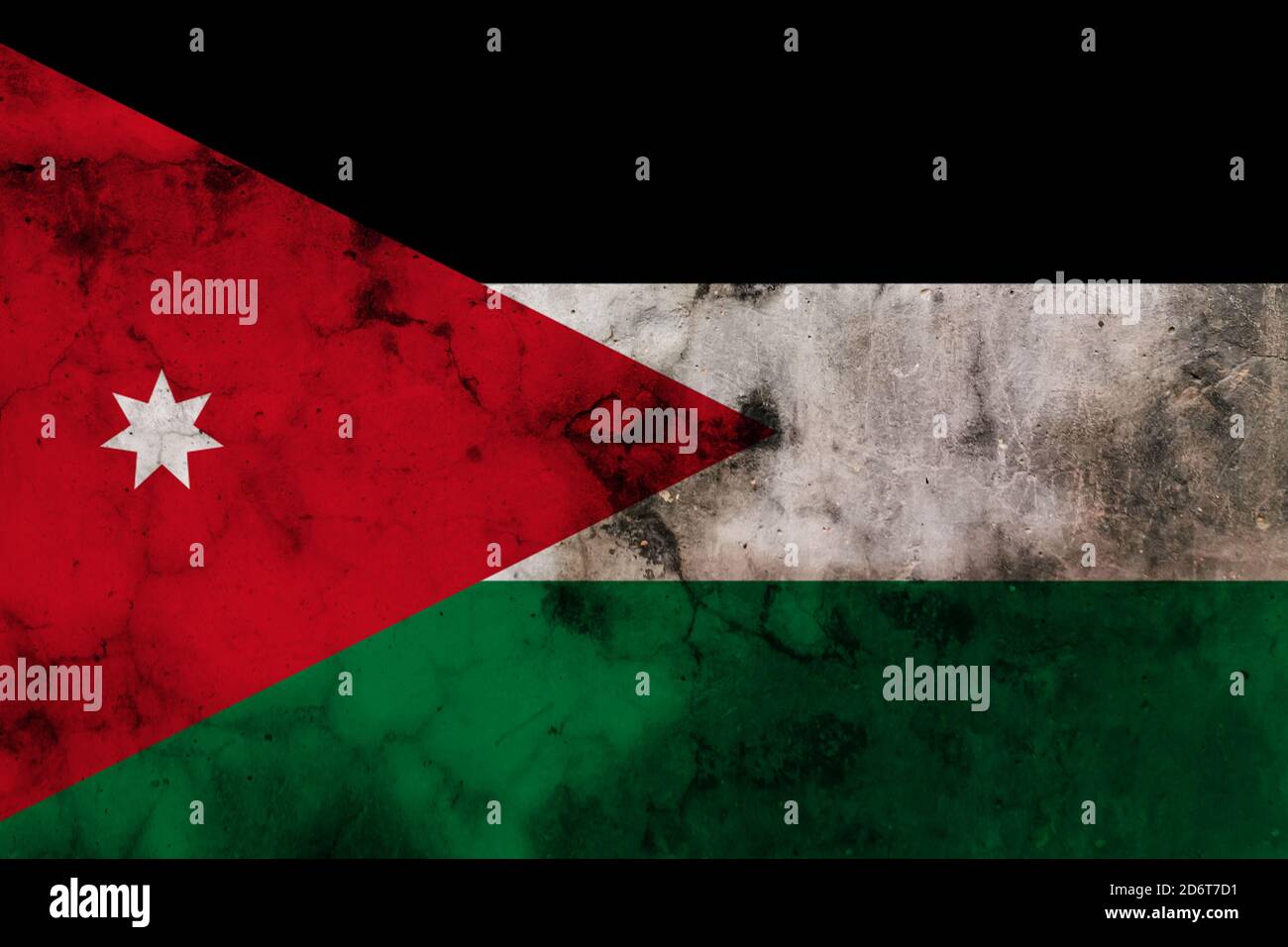Old grunge flag of Jordan Stock Photo Alamy