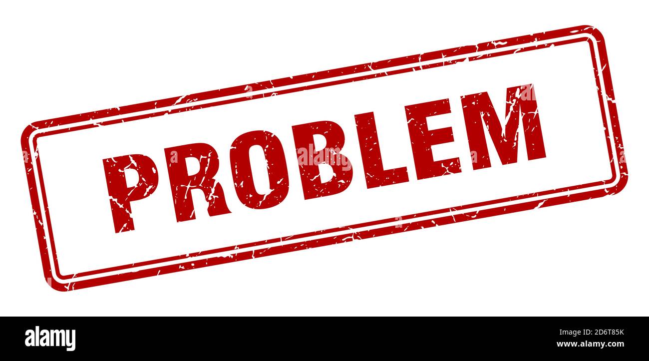 problem stamp. square grunge sign isolated on white background Stock ...
