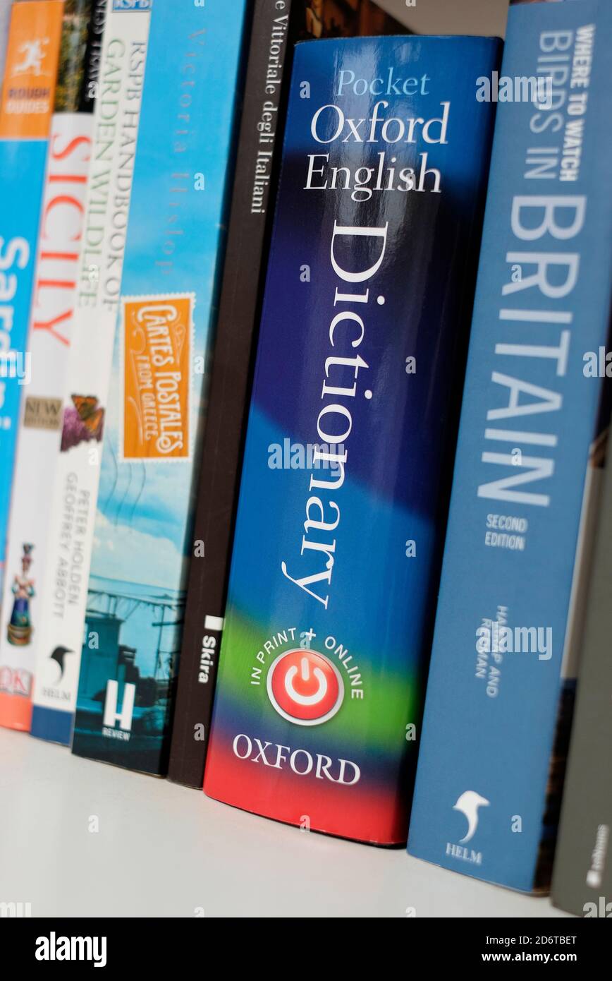 oxford english dictionary book in home interior Stock Photo - Alamy