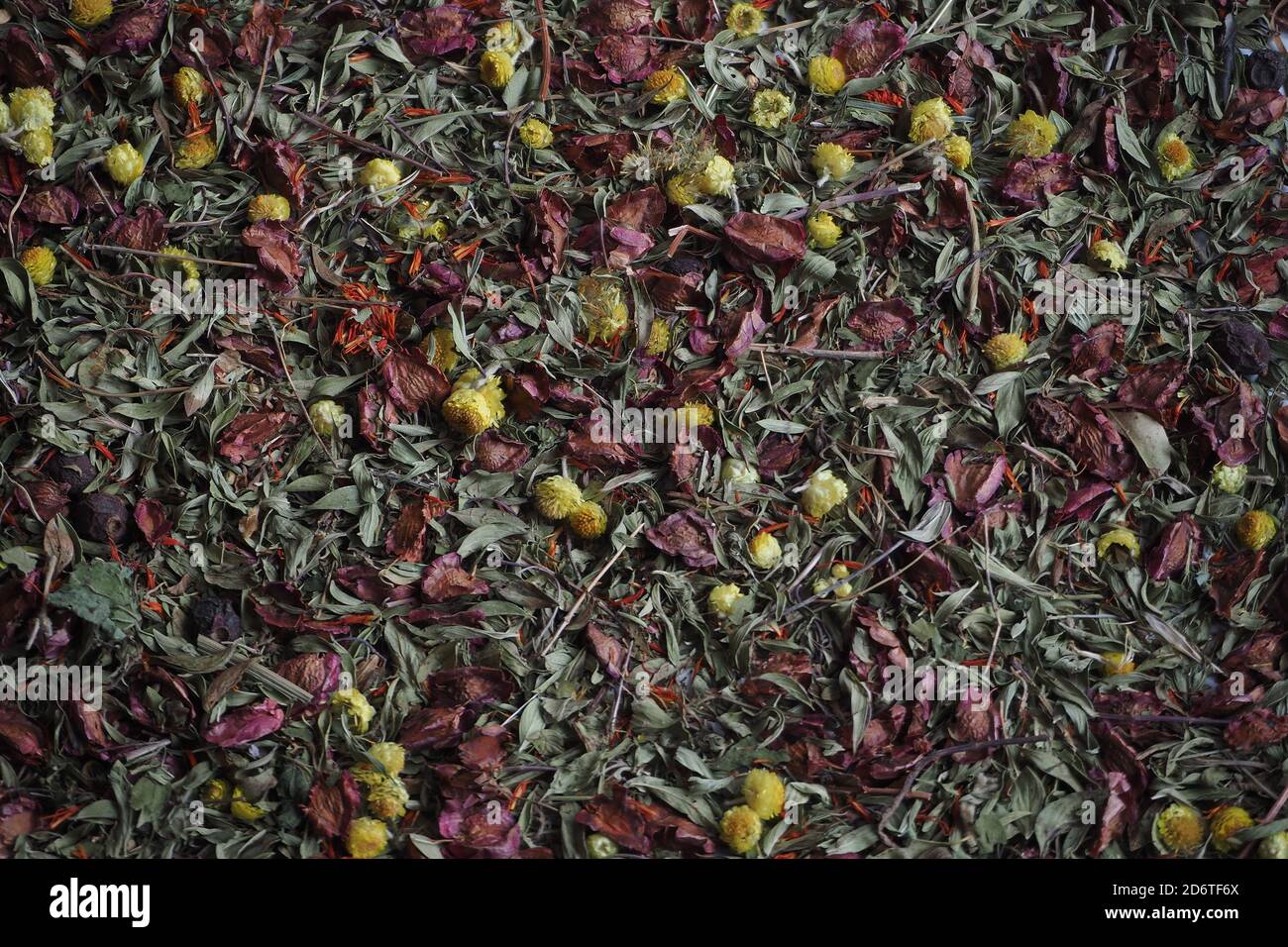 A beautiful background of dried herbs and flowers Stock Photo - Alamy