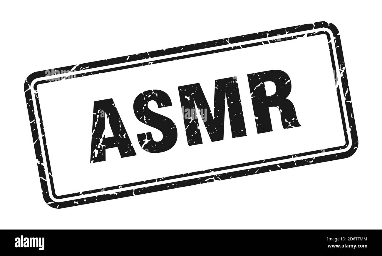 asmr stamp. square grunge sign isolated on white background Stock ...
