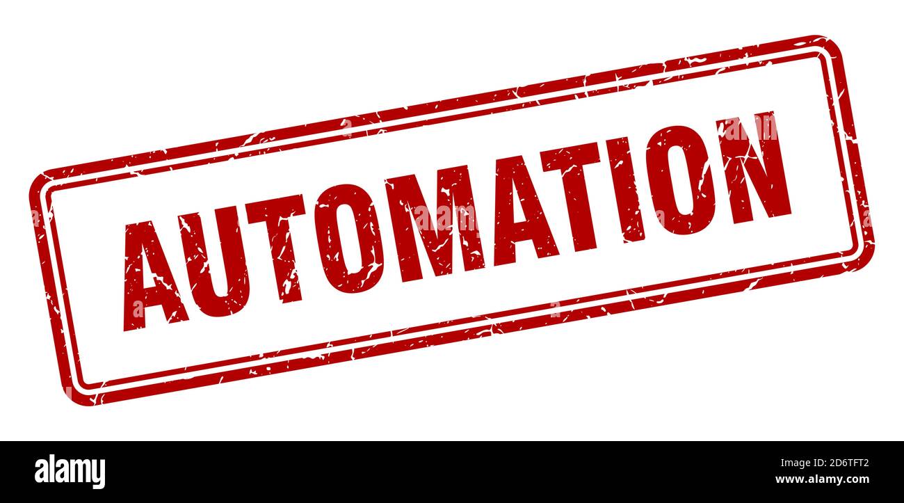 Automation Image Square automation stamp. square grunge sign isolated on white background Stock ...