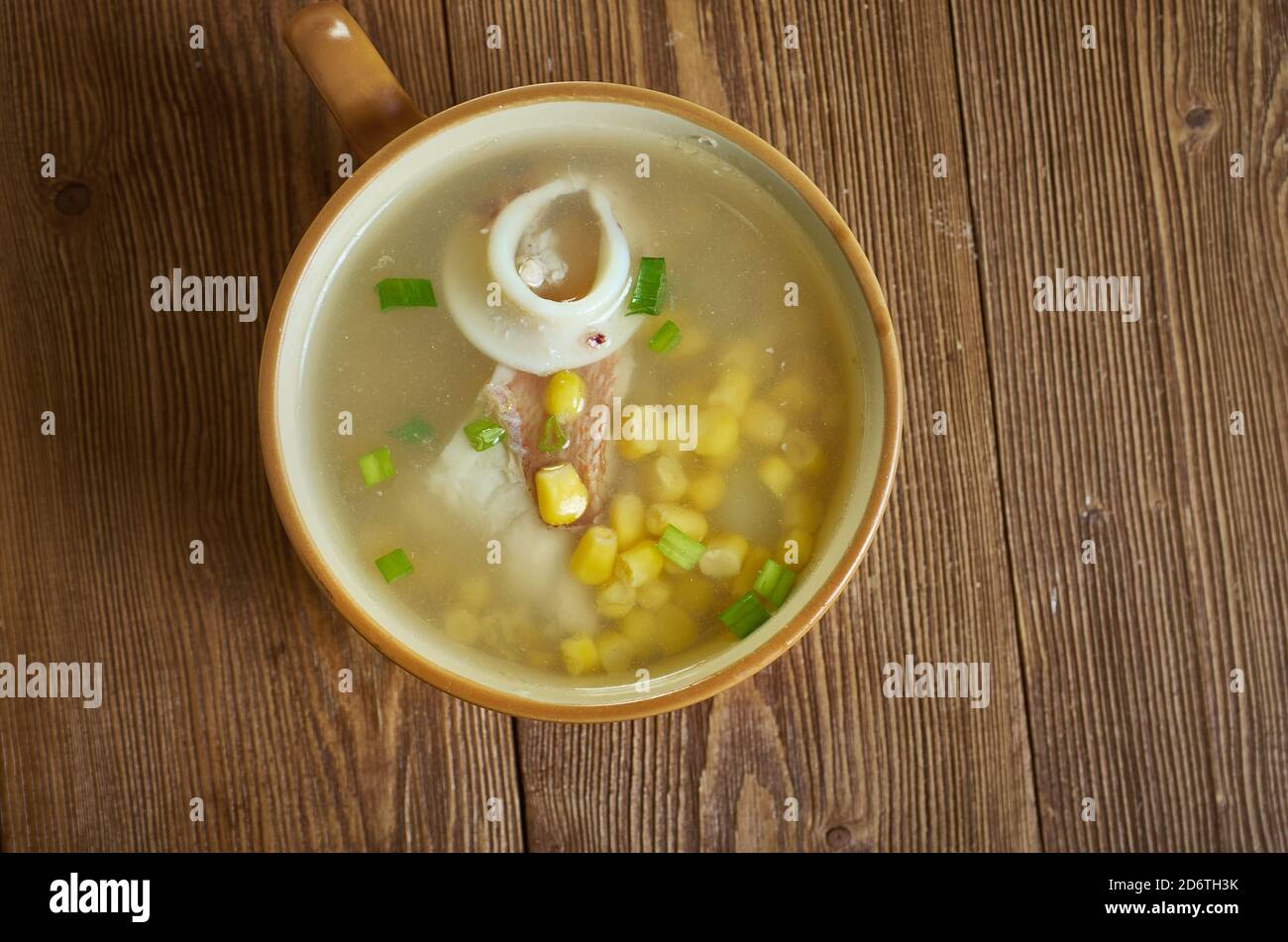 Crab sweetcorn chowder, sweetcorn soup recipe is flavoured with ginger