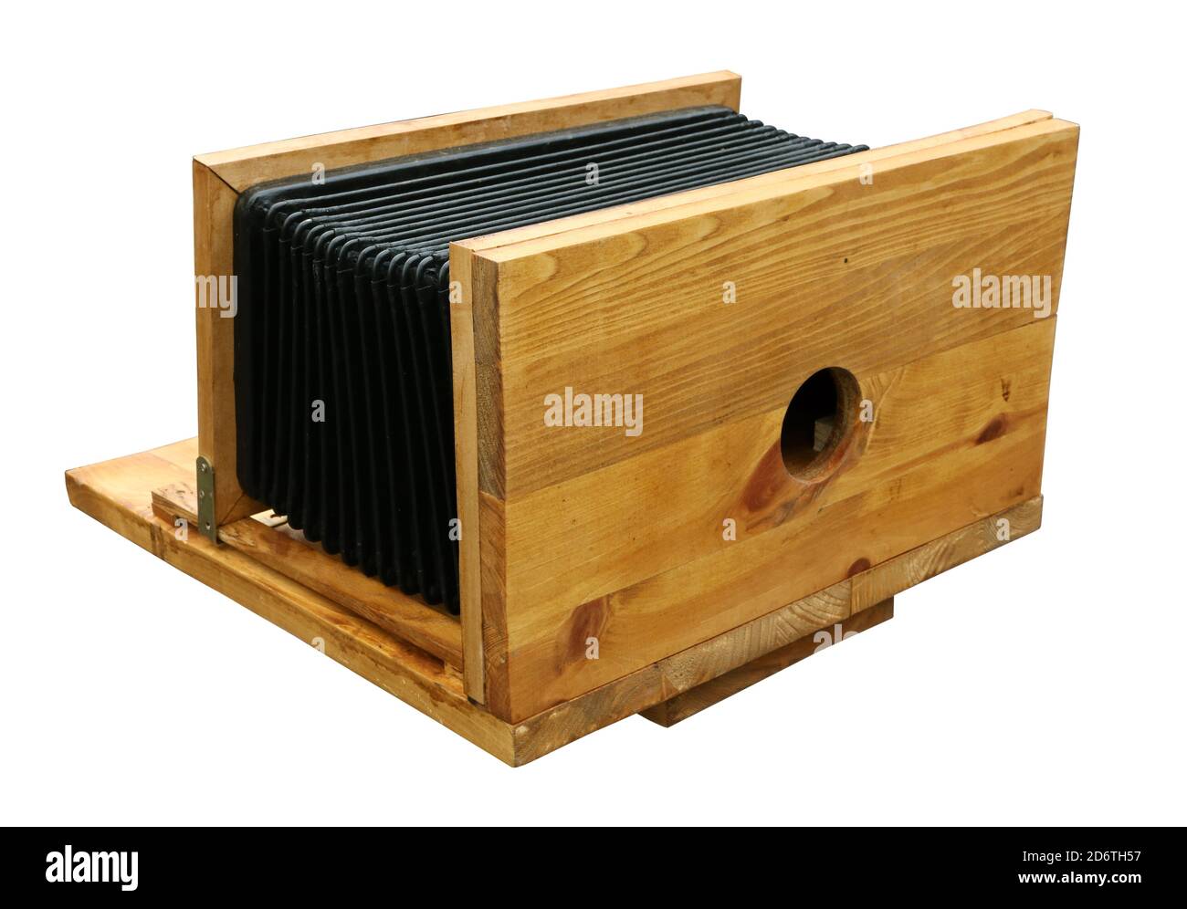 Fake Old Camera An homemade imitation of an old photo camera made of wooden boards ...