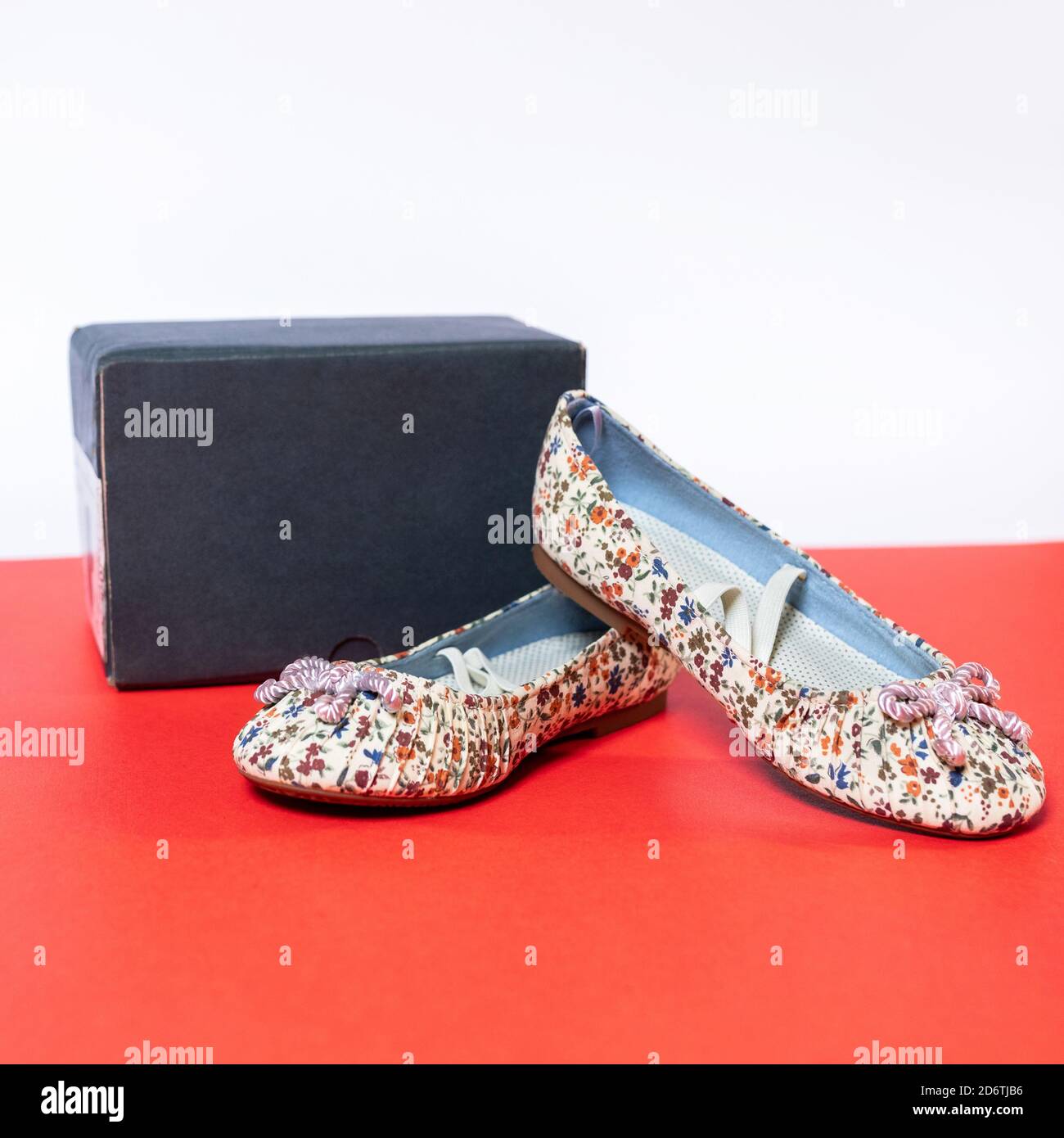 Patterned woman jelly kitten shoes isolated Stock Photo Alamy