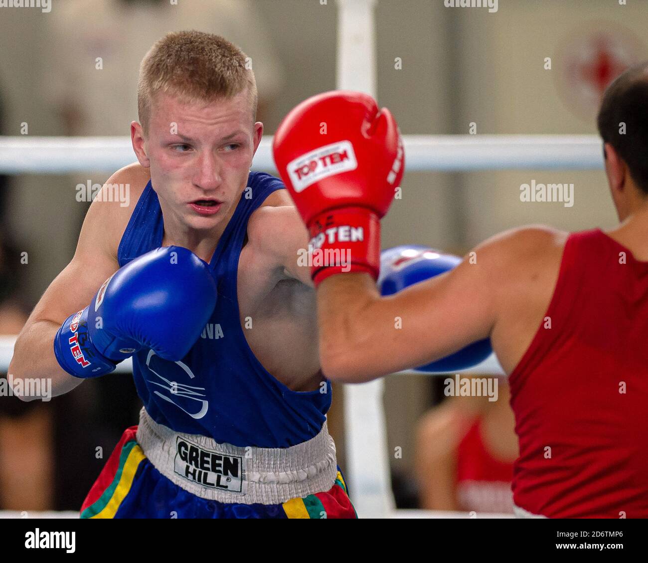 2020-10-17. International boxing tournament in Kaunas. Stock Photo