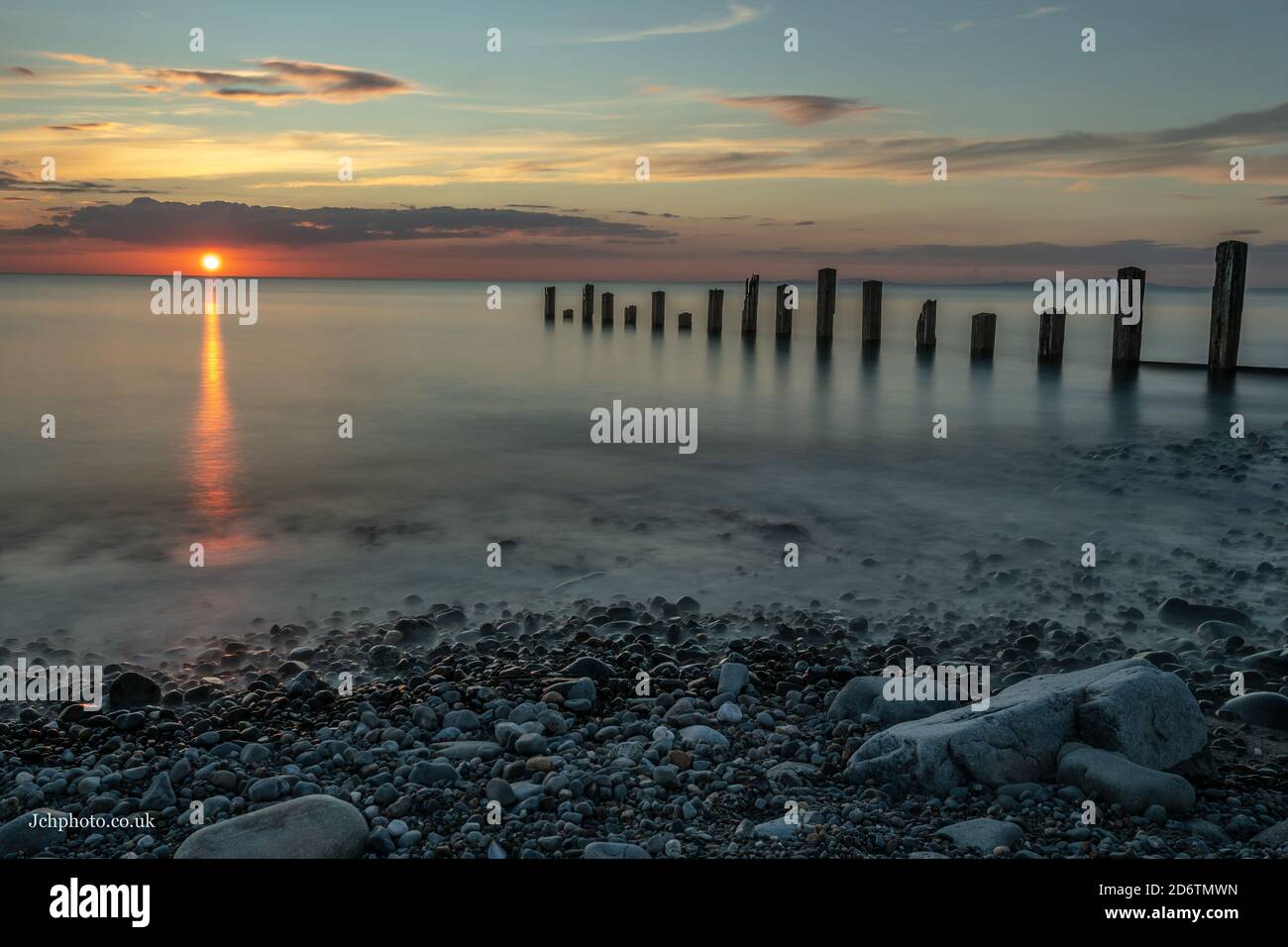 Barmouth Beach Sunset Stock Photo