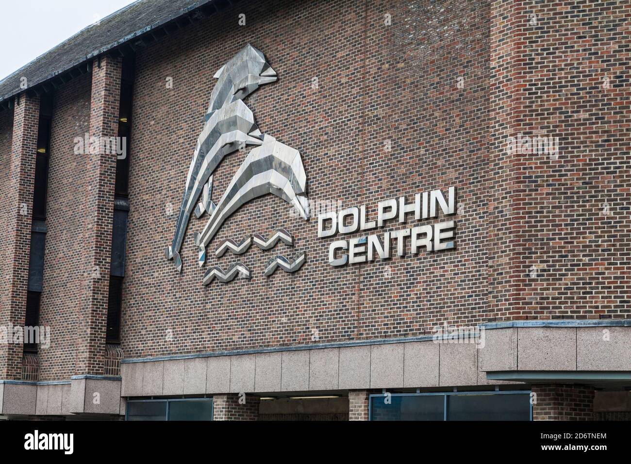 The sign for the Dolphin Centre in Darlington,England,UK Stock Photo Alamy