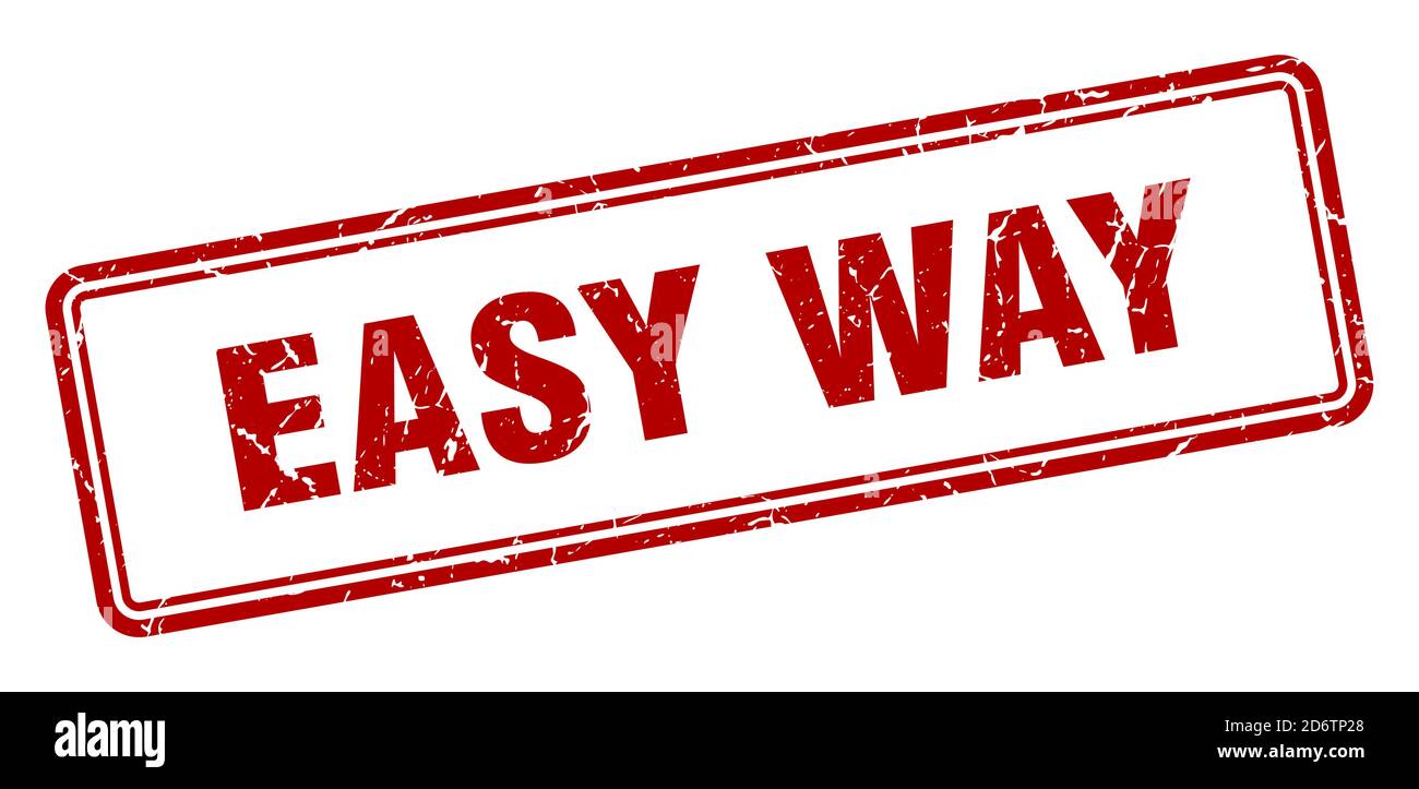easy way stamp. square grunge sign isolated on white background Stock ...