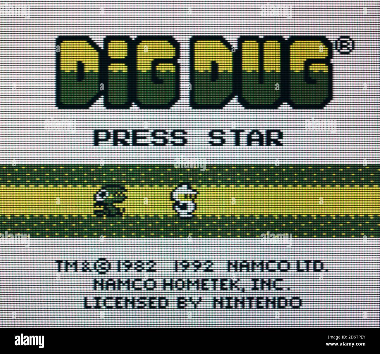 Dig Dug - Nintendo Gameboy Videogame - Editorial use only Stock Photo