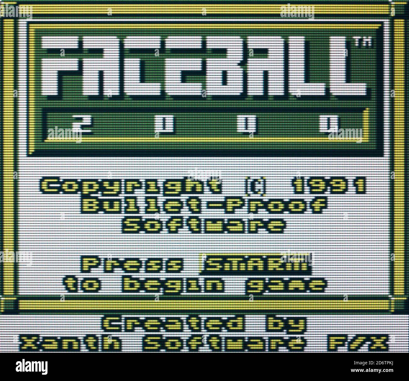 Faceball 2000 - Nintendo Gameboy Videogame - Editorial use only Stock Photo