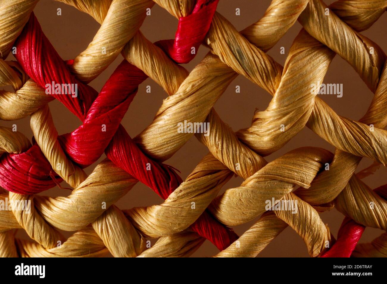 Brown Textured Braided Vimini Background Stock Photo