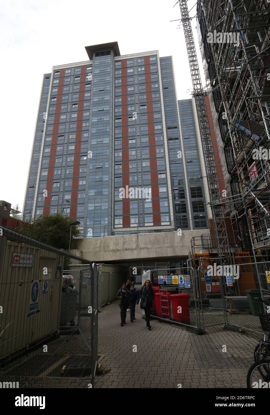 A view of Block F in the Paragon estate in Brentford, west London, where around 1,000 people are being asked to 'immediately' leave their homes due to fire safety concerns. Stock Photo