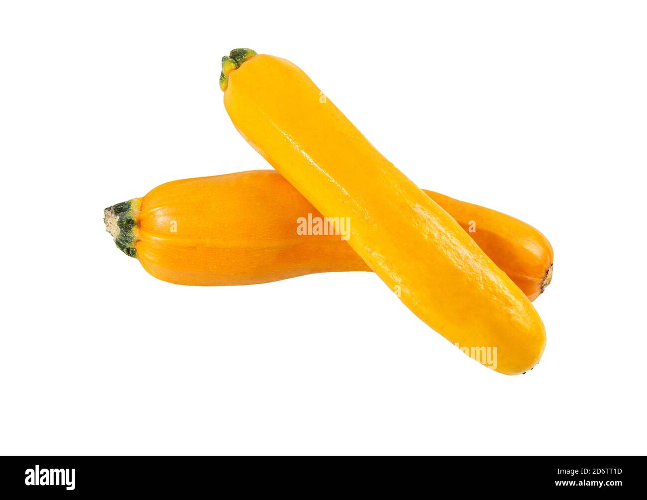 Zucchini or courgettes isolated on white background with clipping path. Isolated fresh squash. Stock Photo