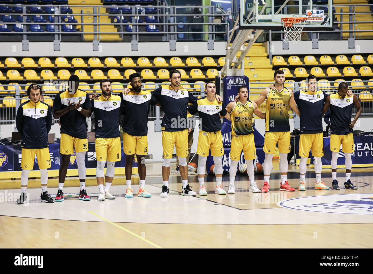 Torino, Italy. 18th Oct, 2020. First home match for Reale Mutua Basket Torino vs Green Shop Pallacanestro Biella. Reale Mutua Basket Torino wins 104-86. (Photo by Norberto Maccagno/PacifiPress) Credit: Sipa USA/Alamy Live News Stock Photo