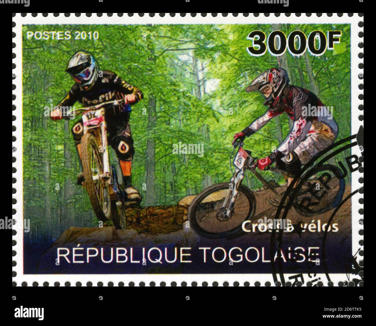 Stamp print in Togo,2010,Cyclocross Stock Photo Alamy