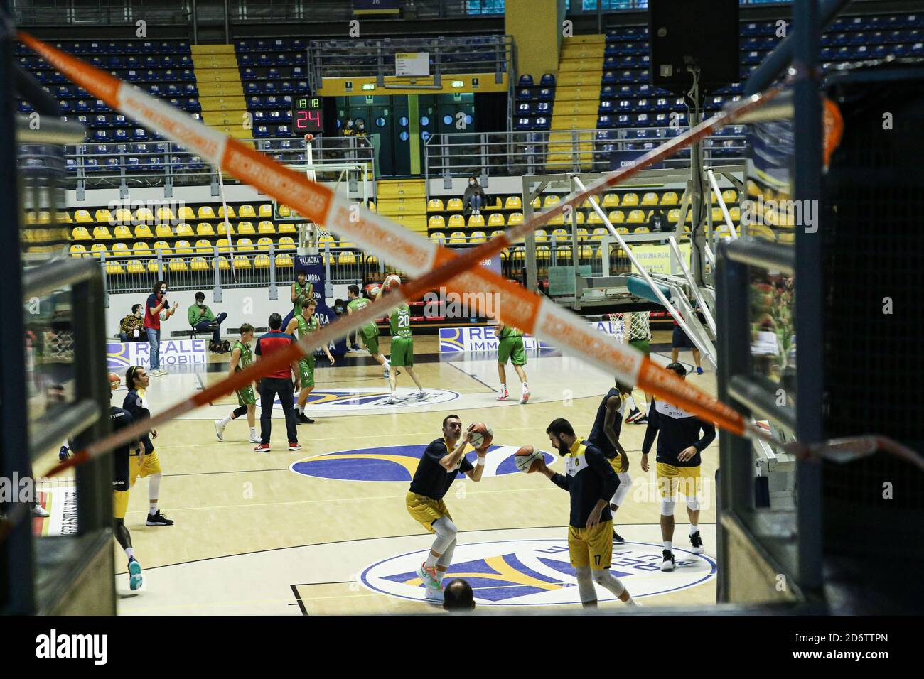 First home match for Reale Mutua Basket Torino vs Green Shop Pallacanestro Biella. Reale Mutua Basket Torino wins 104-86. (Photo by Norberto Maccagno/PacifiPress) Stock Photo