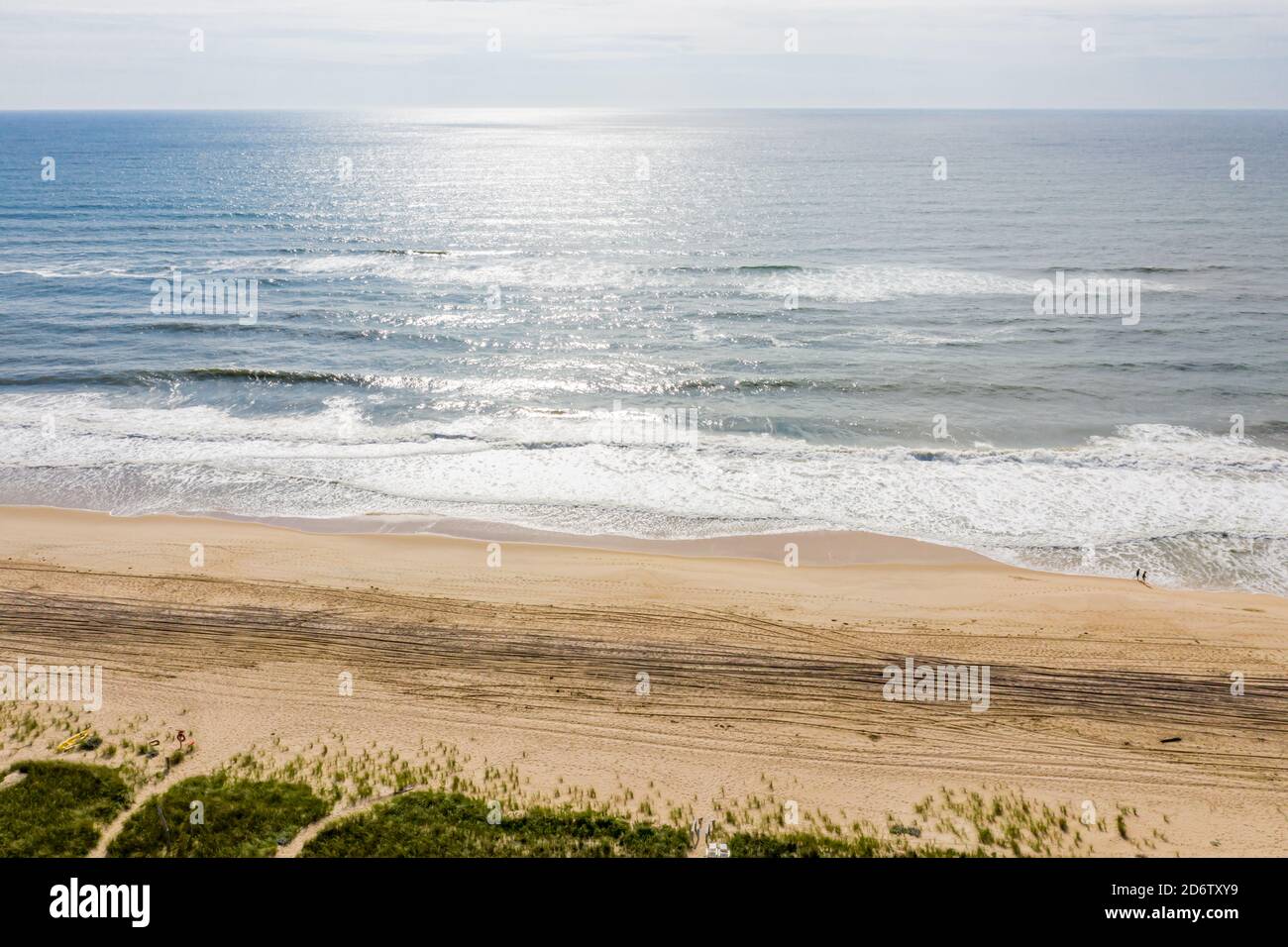 Aerial image of Amagansett beach and Atlantic ocean Stock Photo Alamy