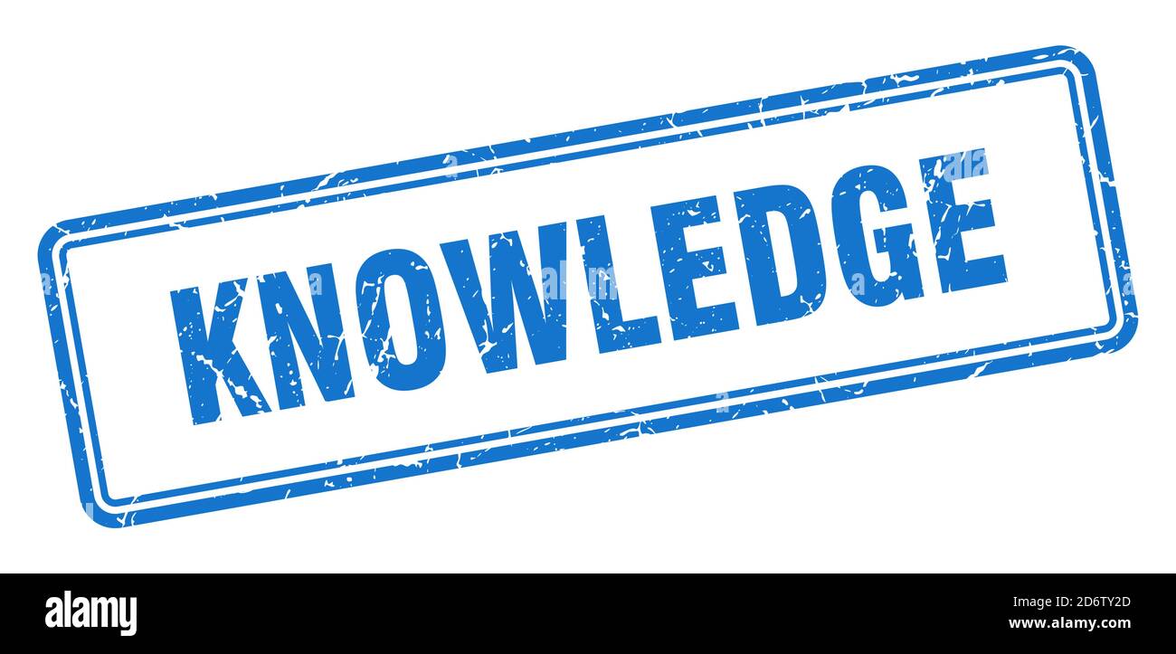 knowledge stamp. square grunge sign isolated on white background Stock ...