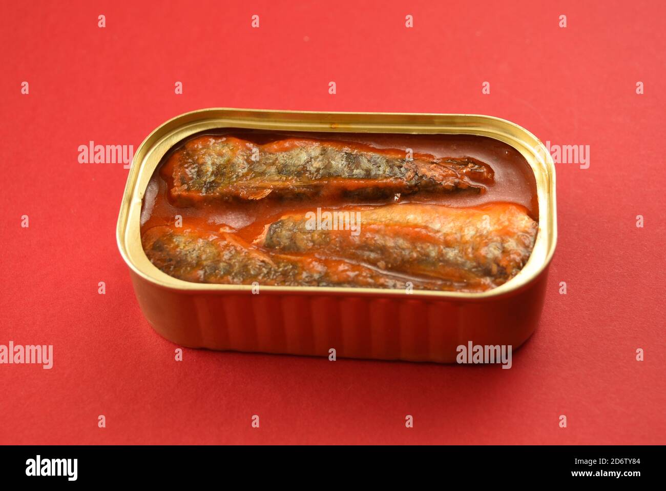 open can of sardines Stock Photo Alamy