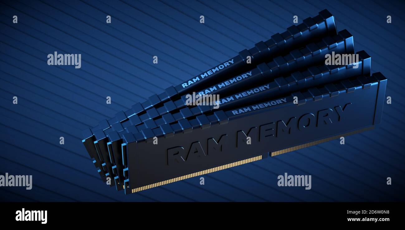 Four generic RAM memory modules Stock Photo - Alamy