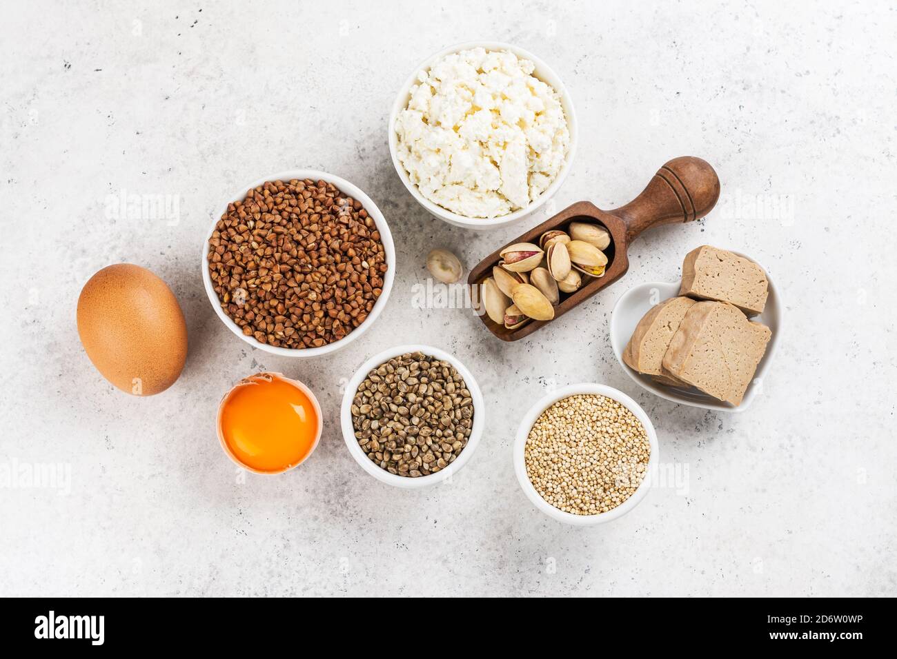 Food rich of amino acids Stock Photo