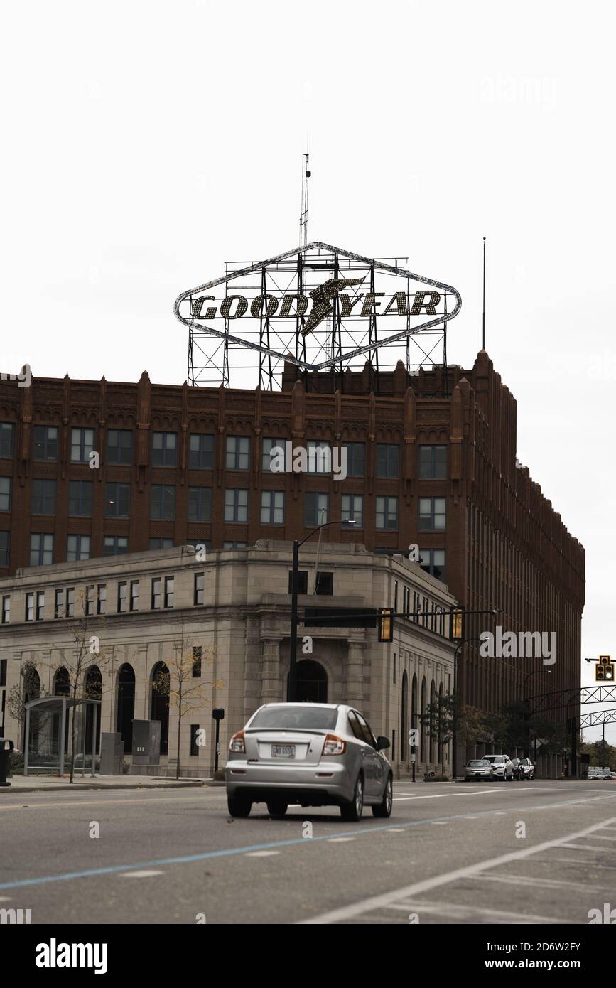 Goodyear world headquarters sign in akron ohio Stock Photo Alamy