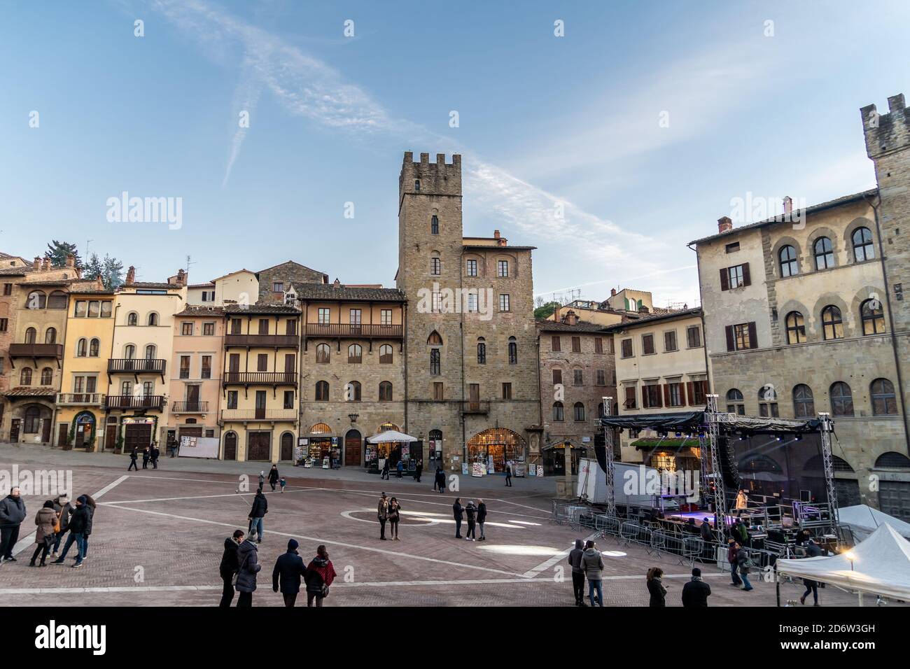 Arezzo Tuscany Italy December 2019 Old Building in the Main